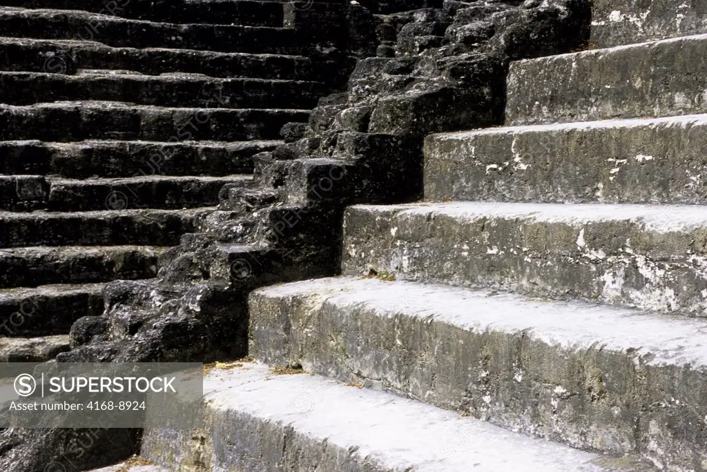 Guatemala, Tikal, North Acropolis, Detail, Steps