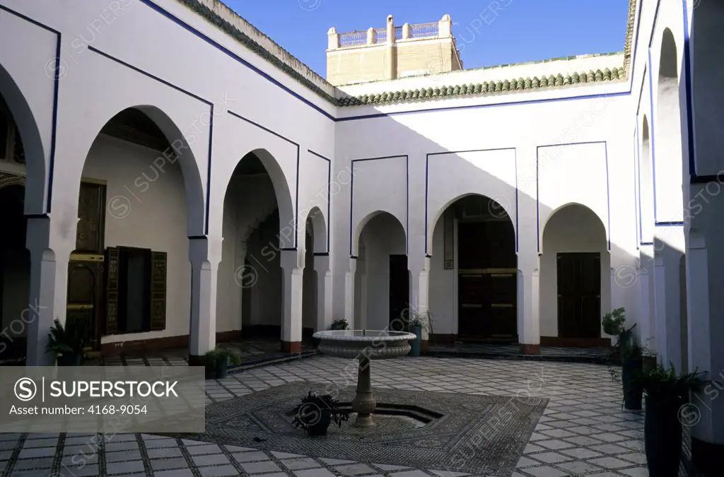 Morocco, Marrakech, Bahia Palace, Courtyard