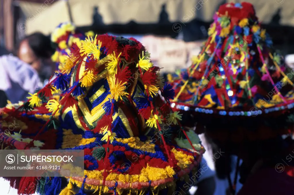 Morocco, Marrakech, City Square, Djemaa El-Fna Square, Traditional Water Bearer, Hat