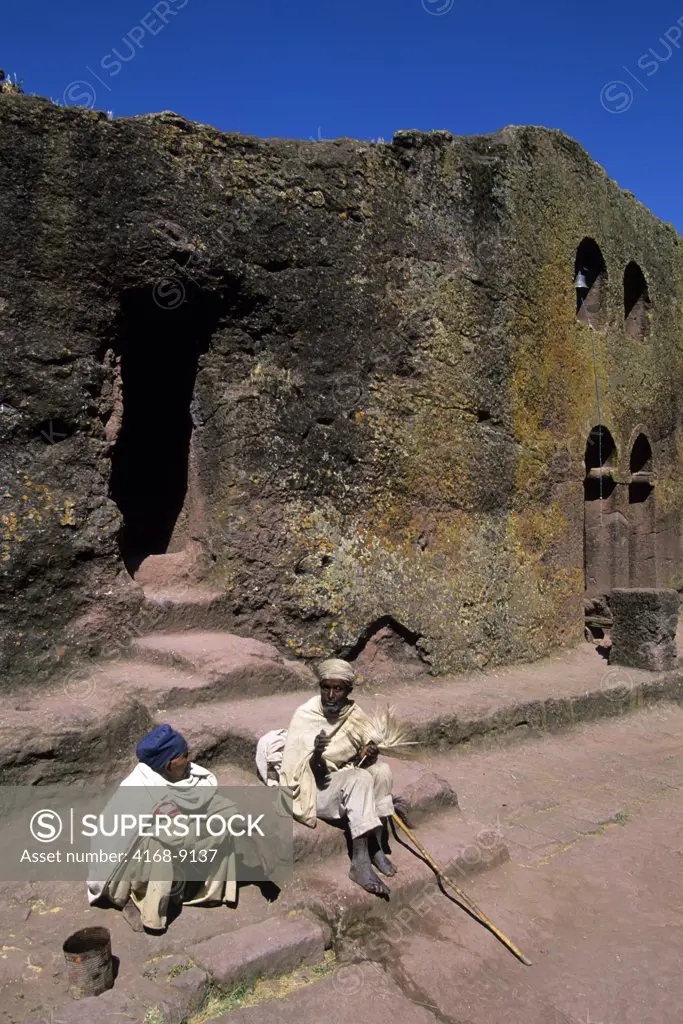 Ethiopia, Lalibela, Unesco World Heritage Site,  Church Carved Into Rock, Local People