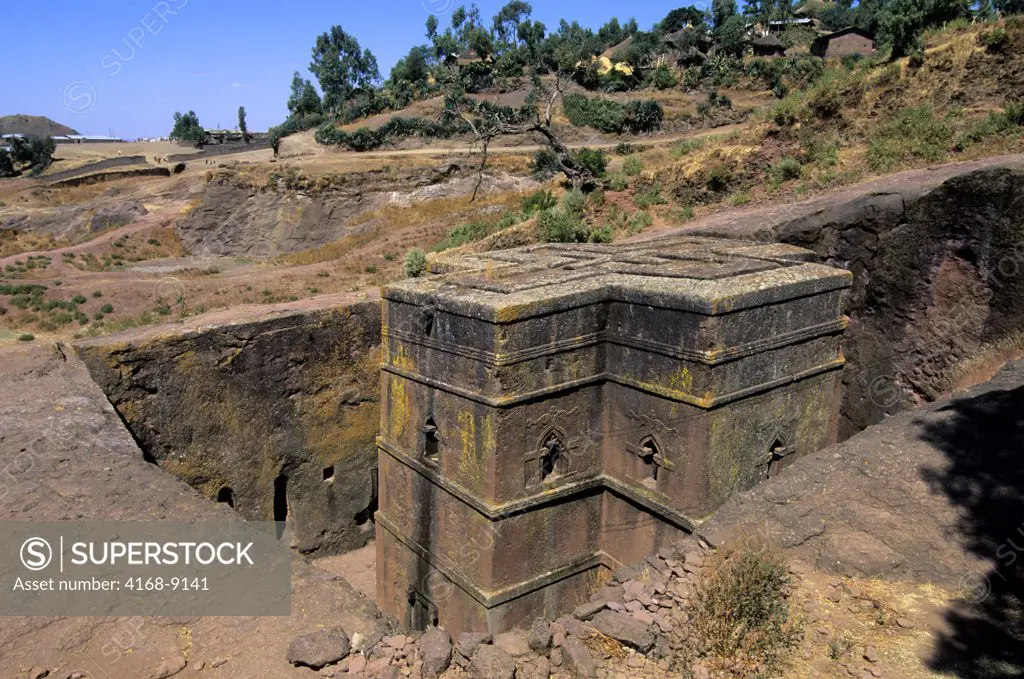 Ethiopia, Lalibela, Unesco World Heritage Site,  Church Carved Into Rock, Cross Church