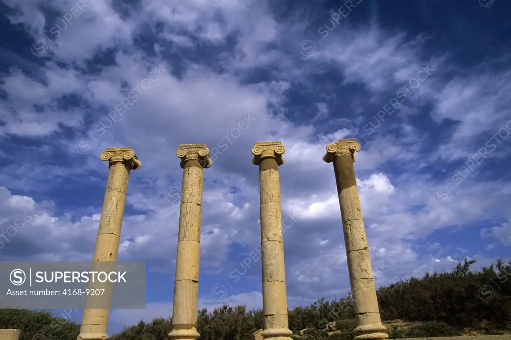 Libya, Near Tripoli, Leptis Magna, Temple Of Rome And Augustus, Columns