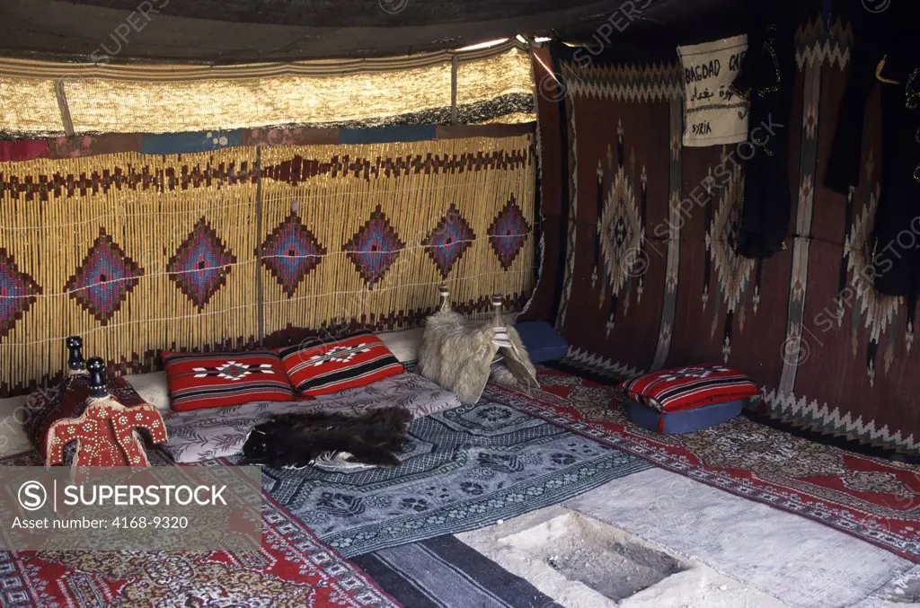 Syria, Near Palmyra, Bedouin Tent, Interior