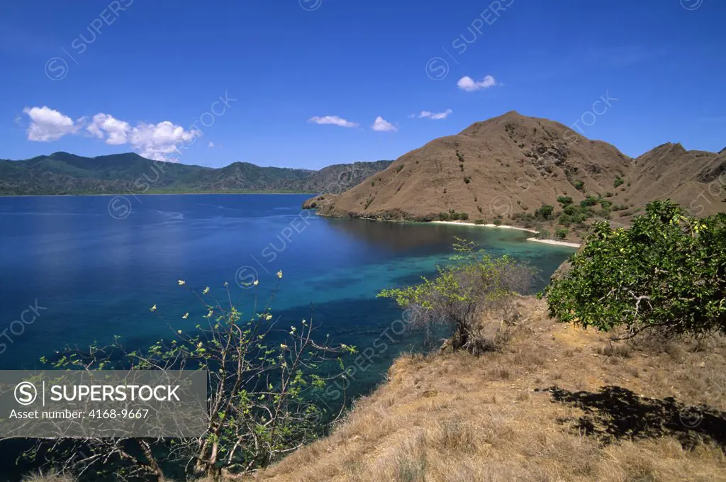 Indonesia, Komodo Island, View Of Island From Hilltop