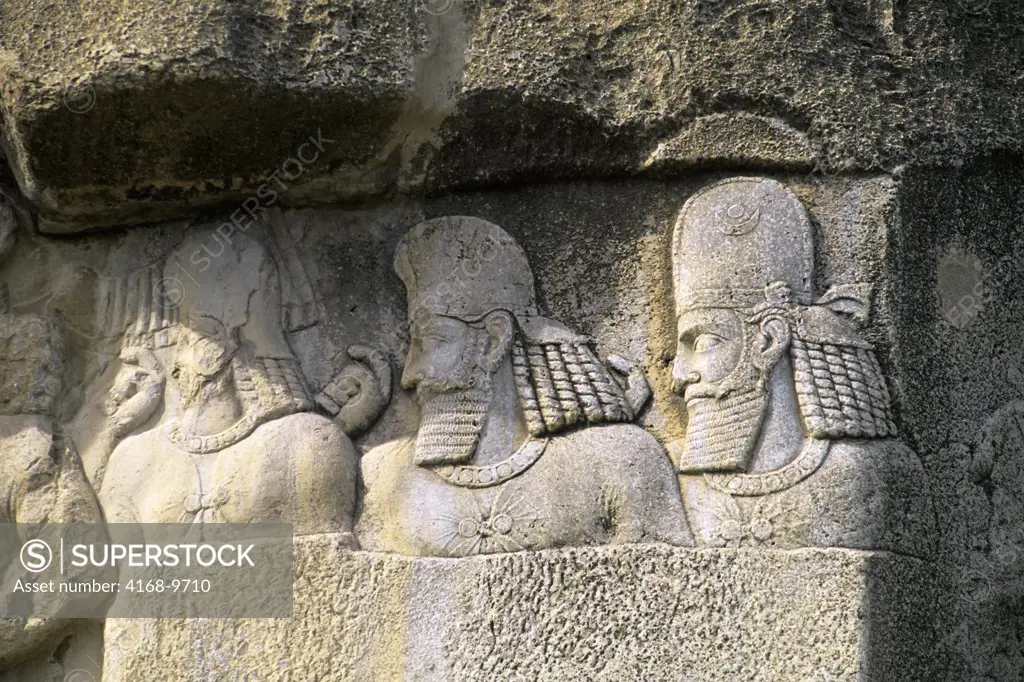 Iran, Near Shiraz, Naghsh-E-Rostan, Relief Of Bahram Ii Over Older Elamite Carving