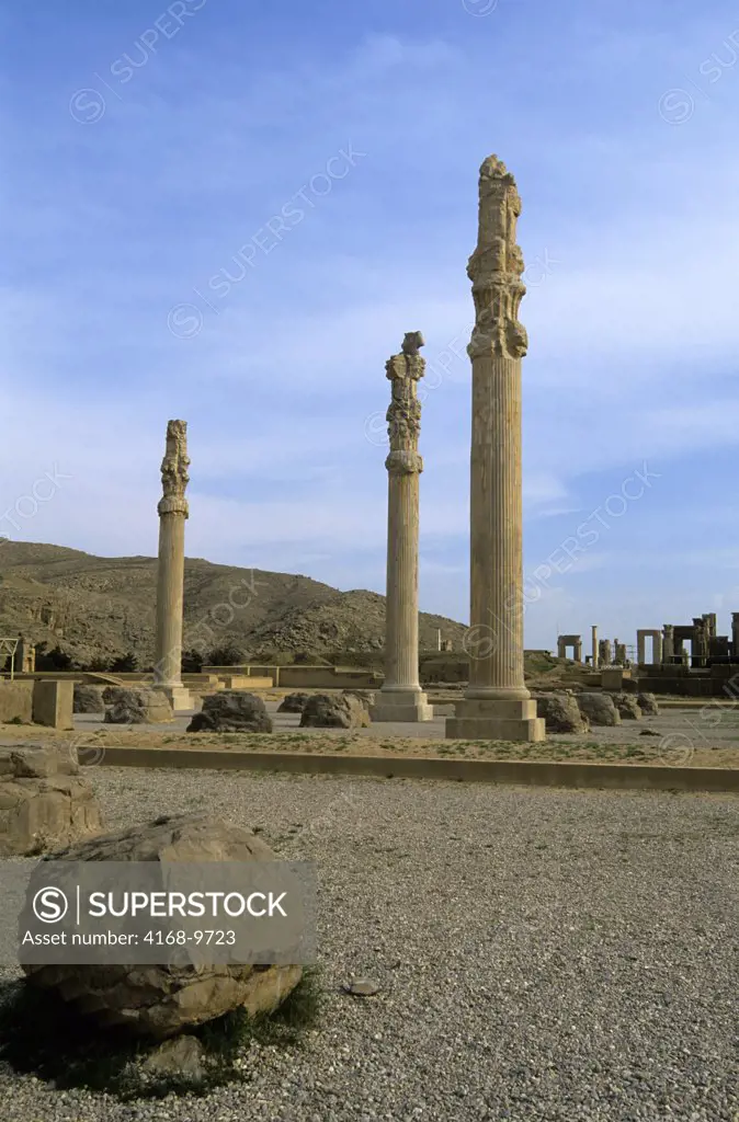 Iran, Near Shiraz, Persepolis, Remains Of Apadana Palace