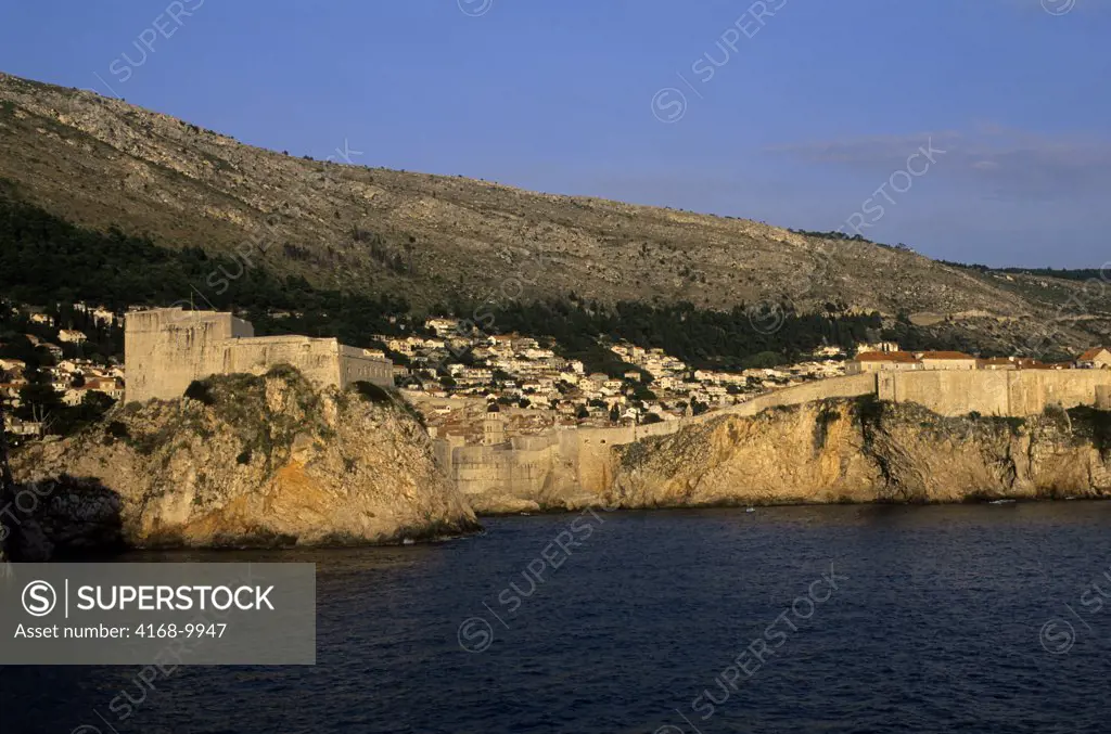 Croatia, Dubrovnik, View Of Fortified City
