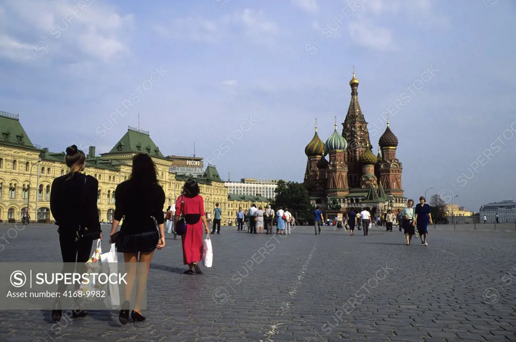Russia, Moscow, Red Square With Kremlin And St. Basil'S Cathedral