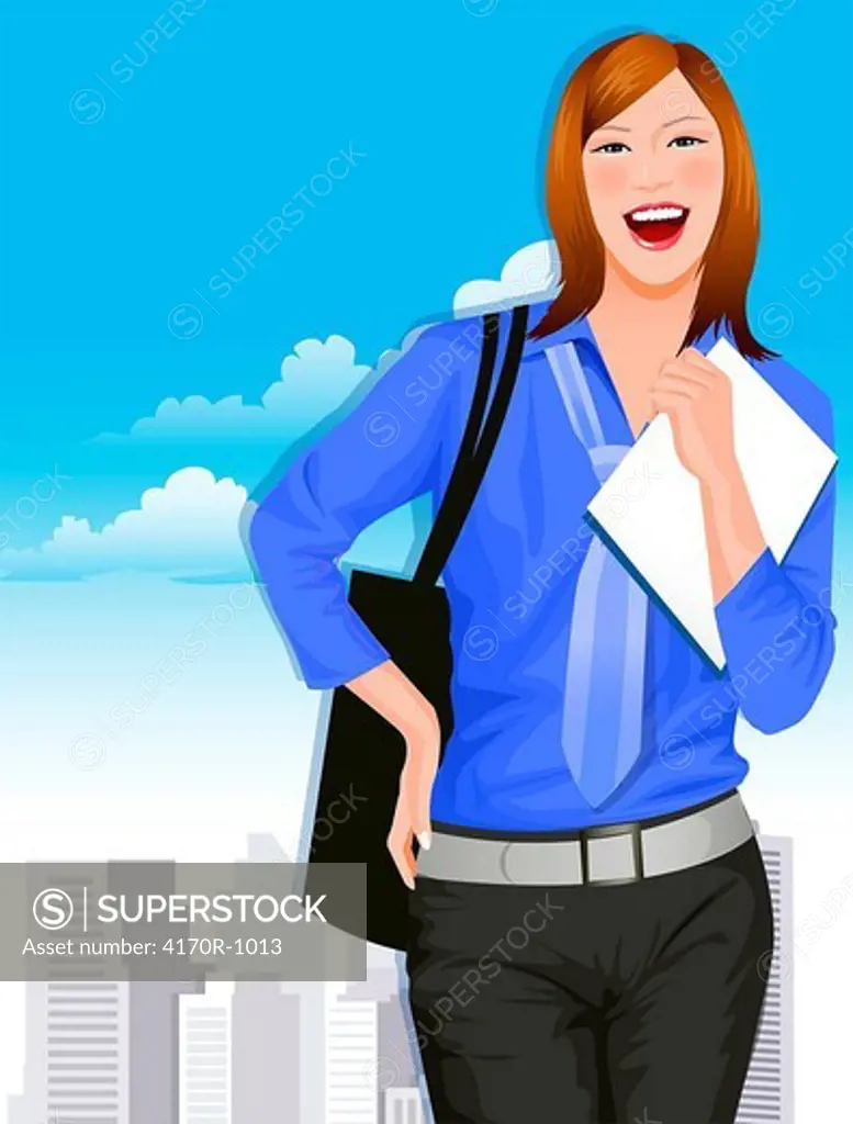 Portrait of a businesswoman laughing