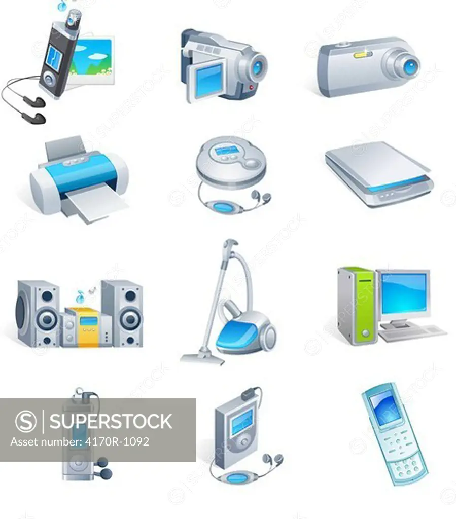 Different types of electronic gadgets