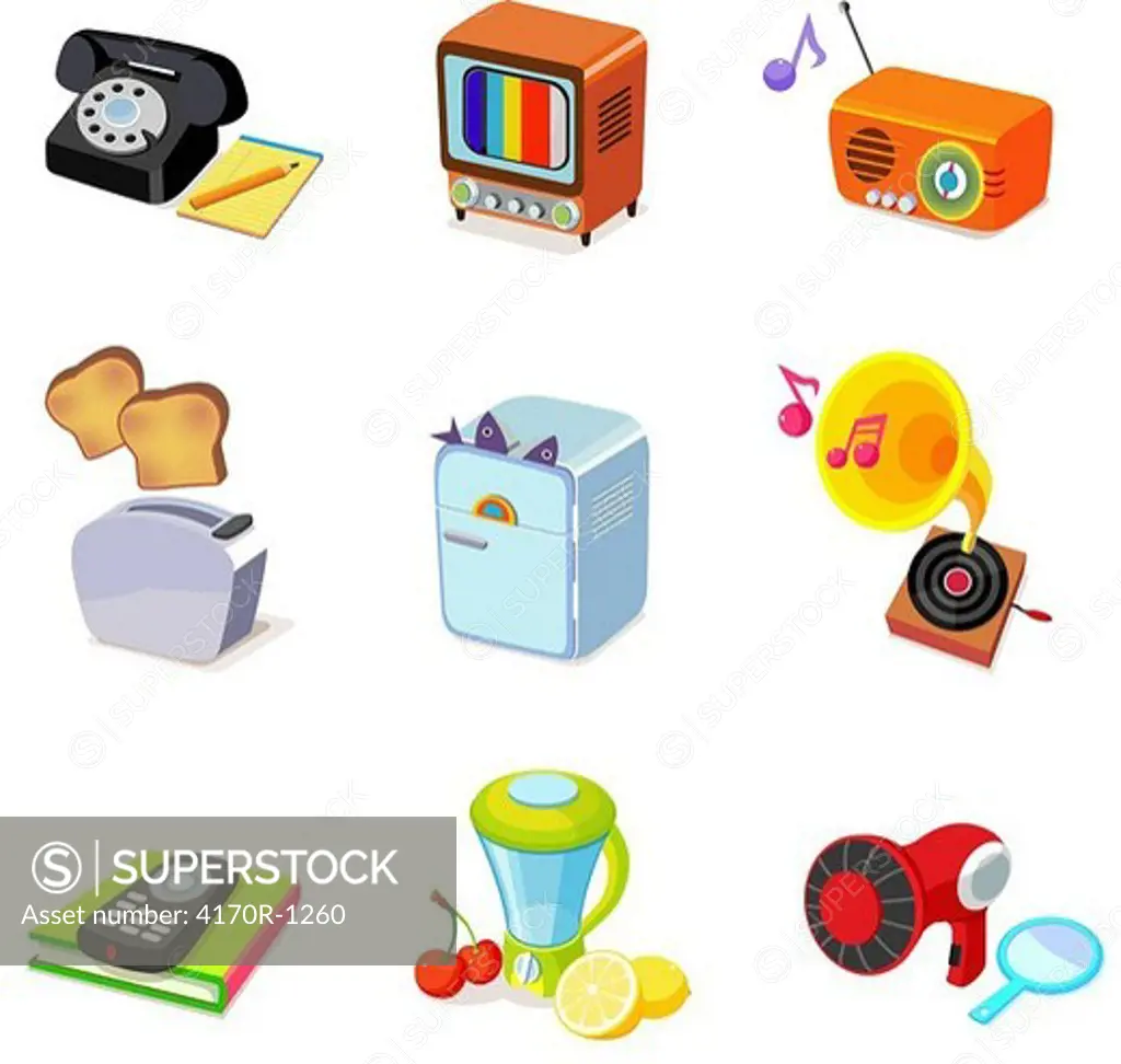 Various household objects
