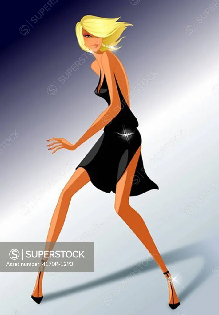 Woman dancing on the floor