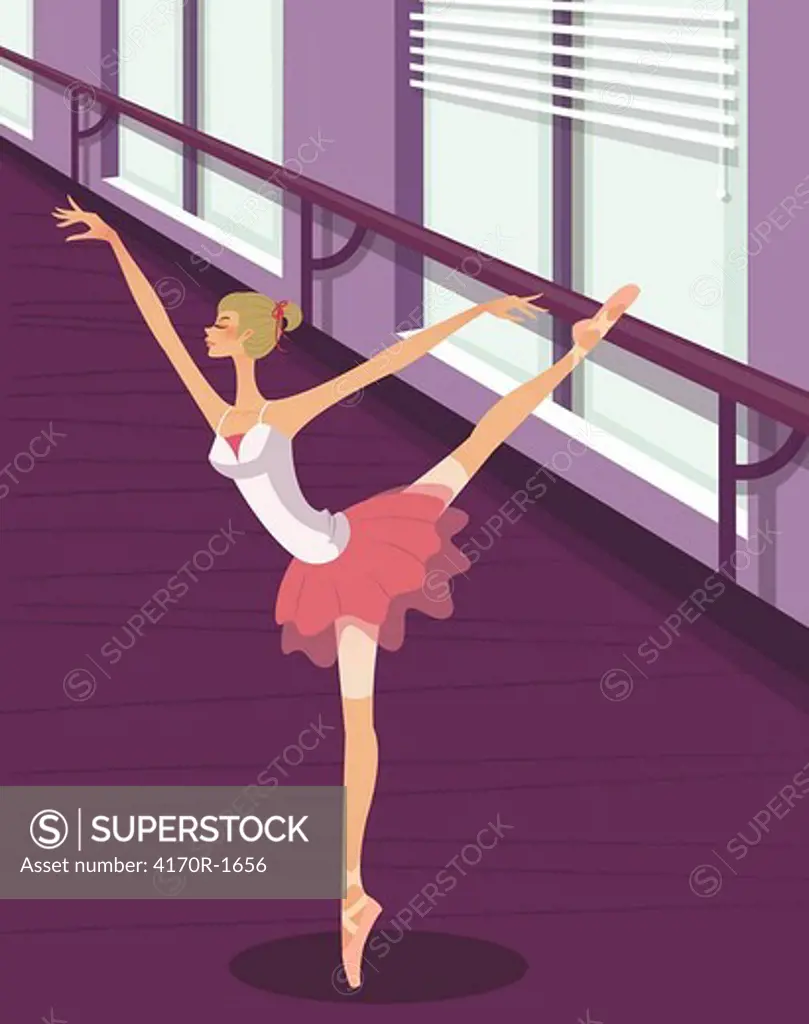 Ballerina in tutu dancing