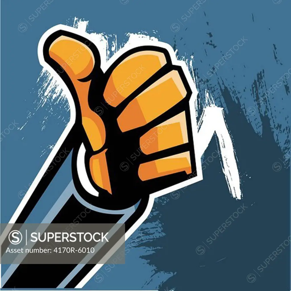 Close_up of thumbs up