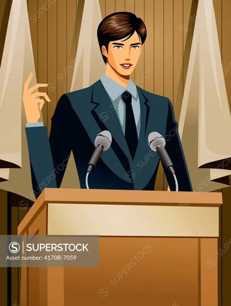 A Businessman Giving Presentation