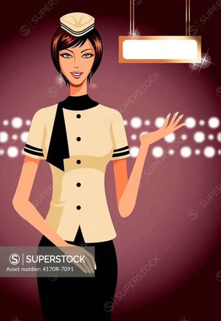portrait of air hostess