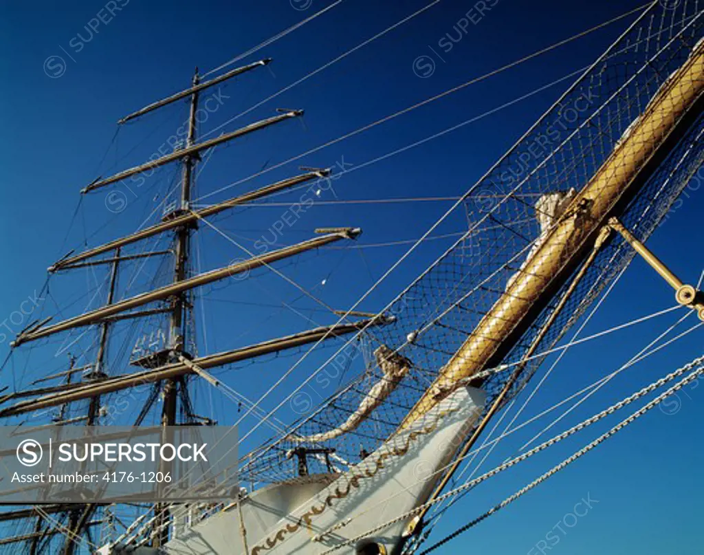 Close-Up of the mast of a sail ship