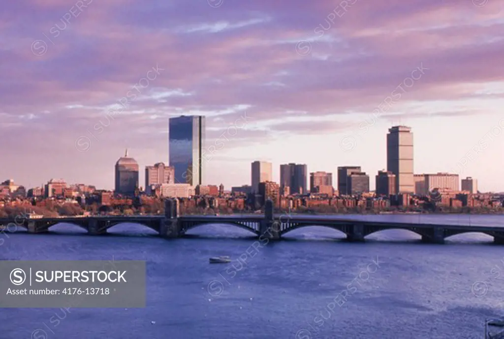 Charles River with Longfellow Bridge and Boston skyline
