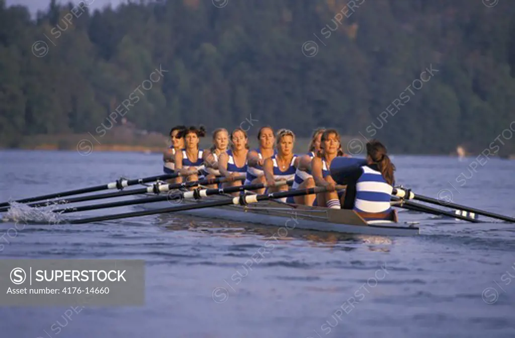 teamwork cooperation stockholms rowing club women team model released