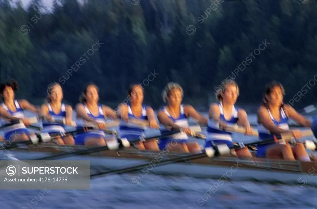 teamwork cooperation stockholms rowing club women team model released