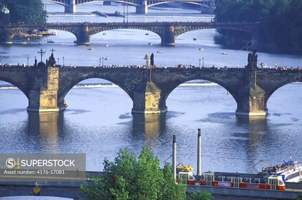 CZECH REPUBLIC PRAGUE PRAGUE S BRIDGES VLTAVA RIVER