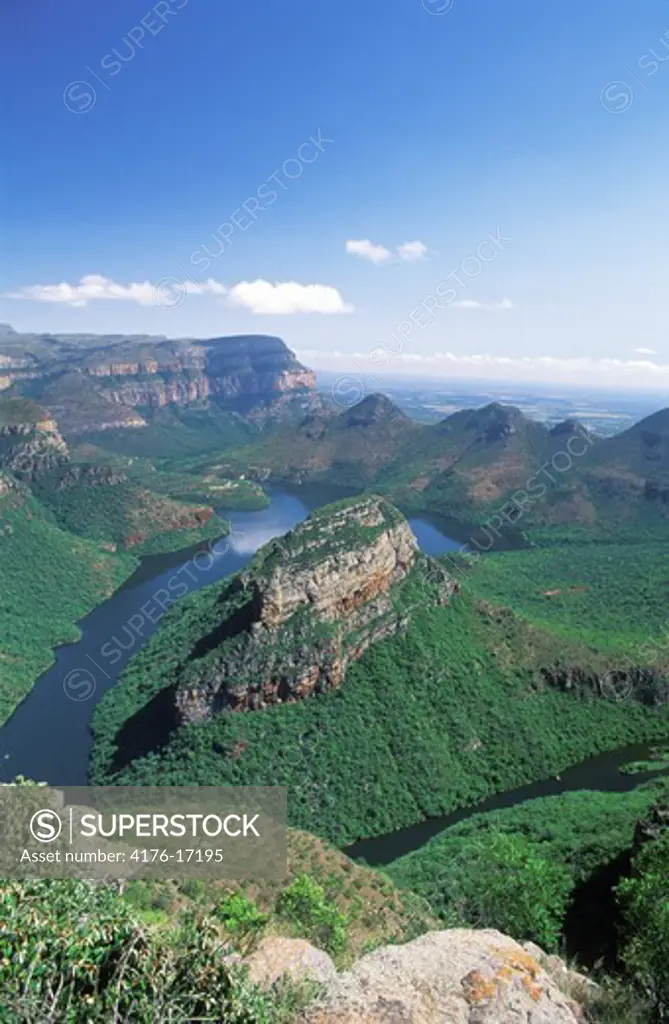 SOUTH AFRICA MPUMALANGA BLYDE RIVER CANYON THREE RONDAVELS VIEWPOINT