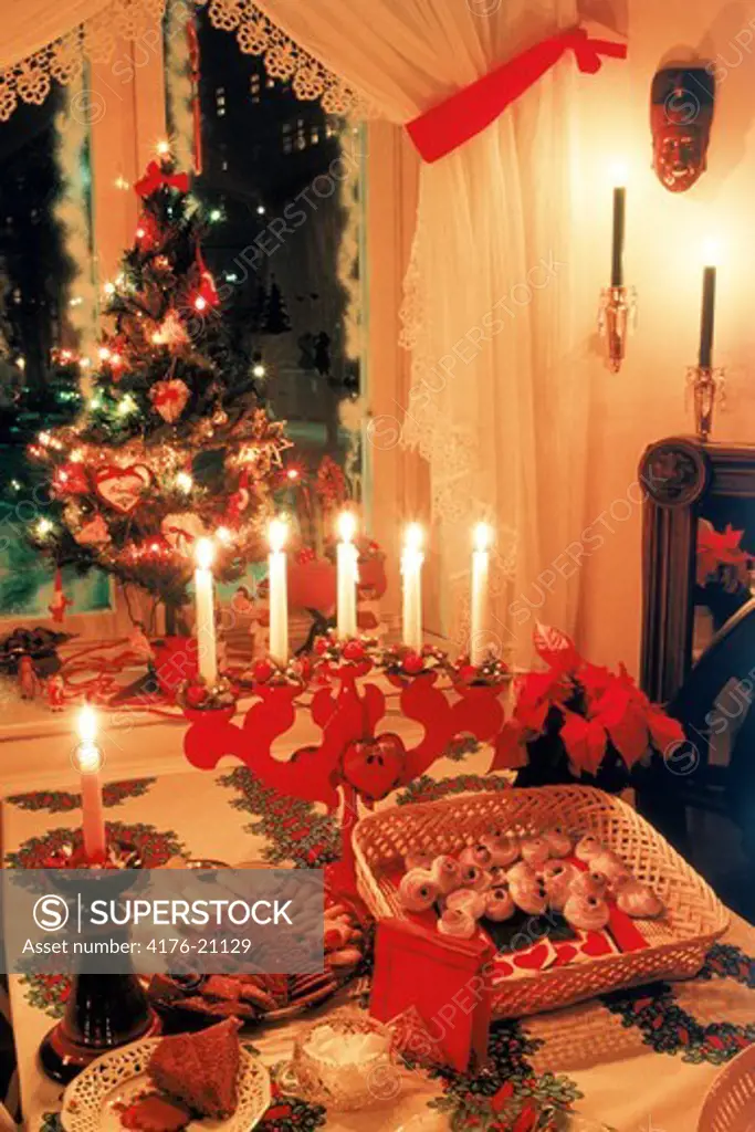Swedish Christmas table or julbord
