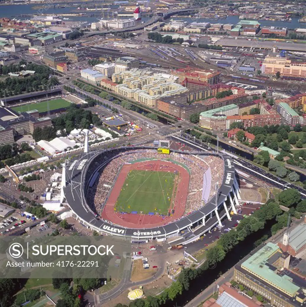 Sweden, Gothenborg - Aerial view of a Ullevi Stadium