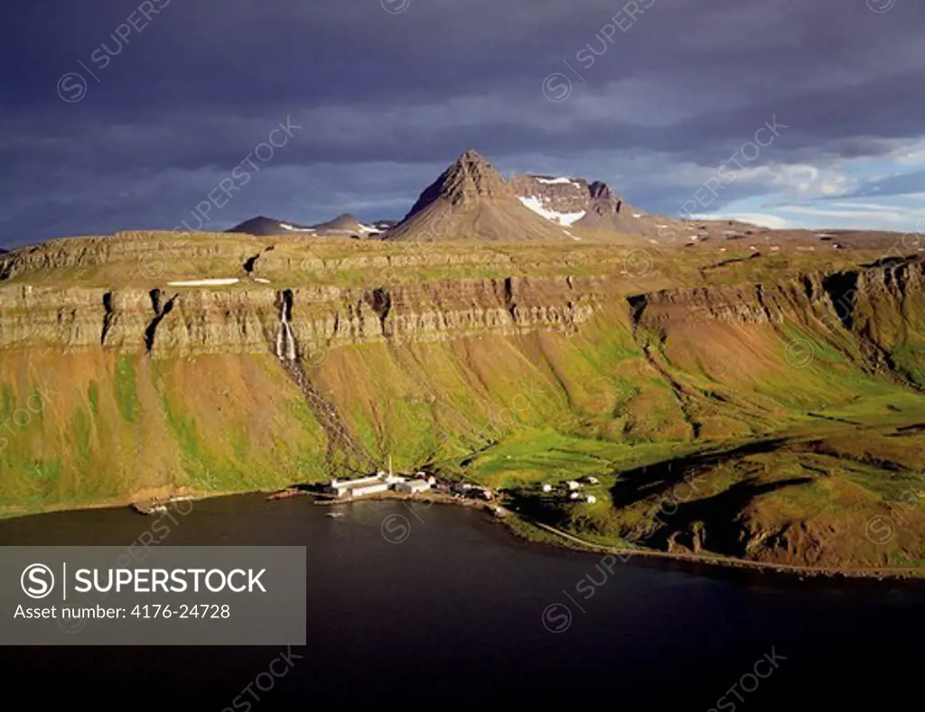 Iceland - Mountains along with sea