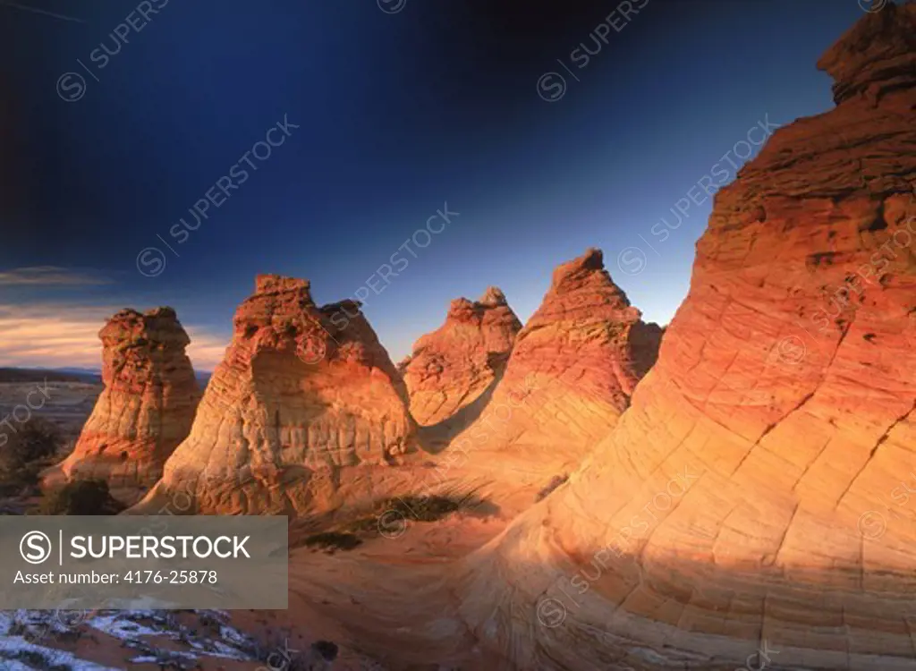 Vermillion Cliffs at sunrise in Paria Canyon Wilderness in Arizona   USA