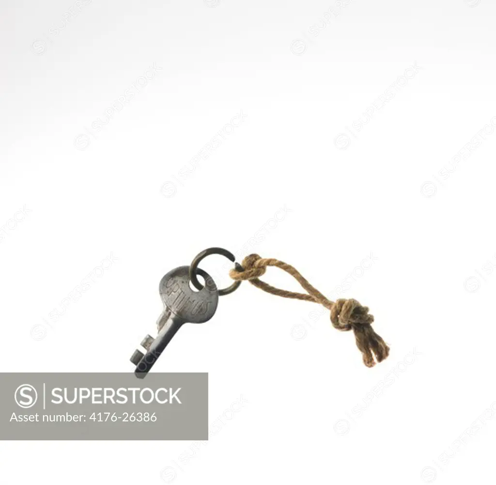 Close-up of a key in a key ring