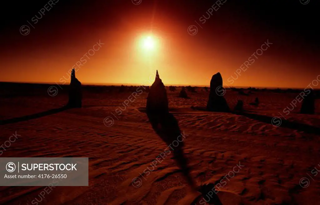 Australia, Nambung National Park - Rock formations in a desert, Pinnacles Desert