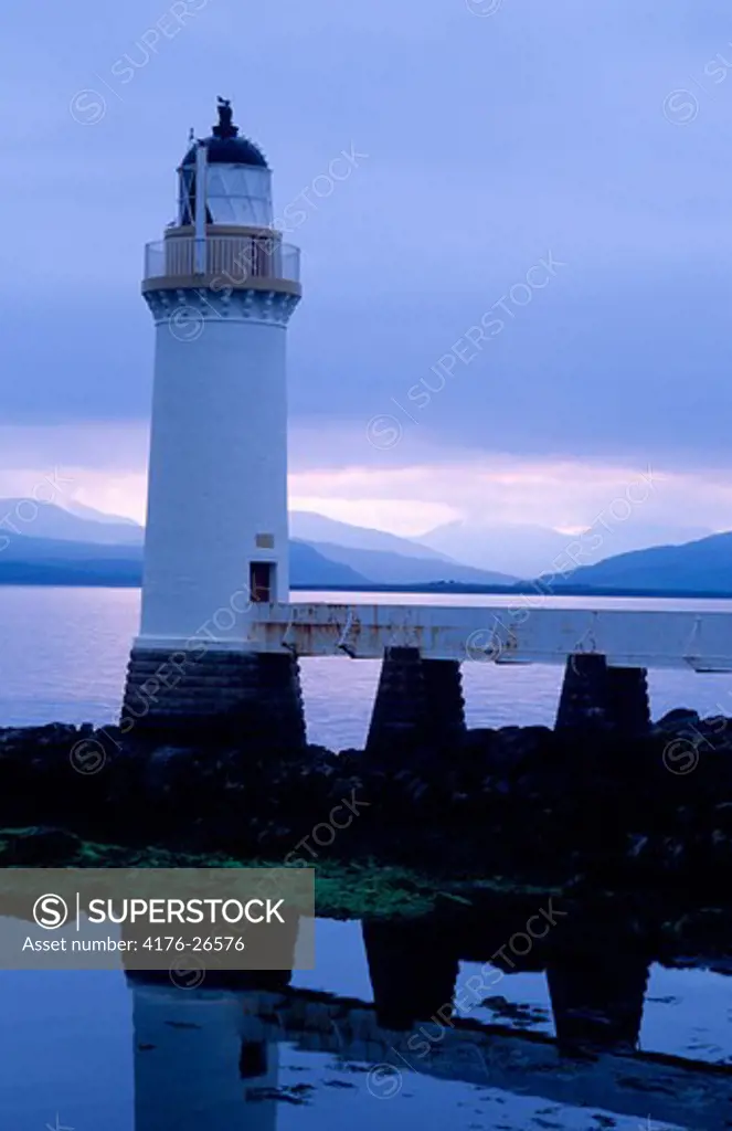 Scotland - Reflection of a lighthouse in water