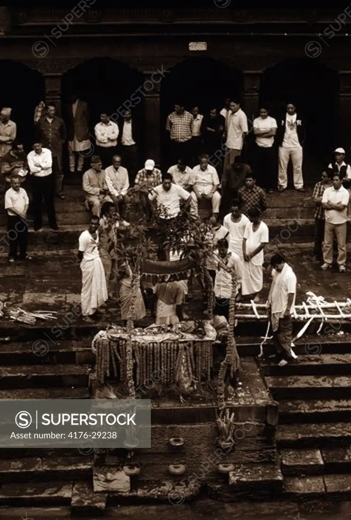A funeral in Kathmandu, Nepal.