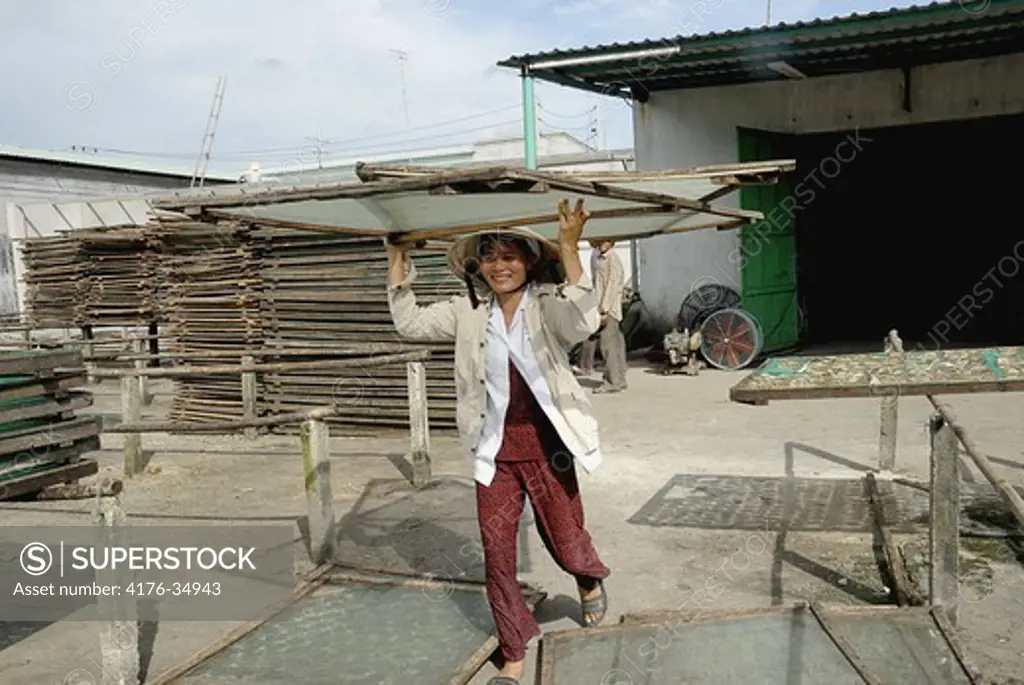 Worker at a fish factory in Ba Ria region, south Vietnam 2008