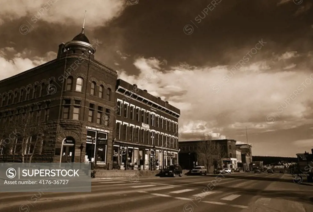 Empty street in Leadville. Colorado. USA