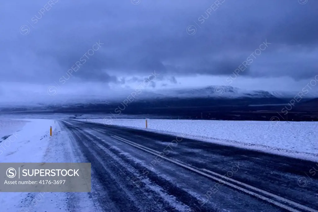 Iceland - Road passing through a landscape