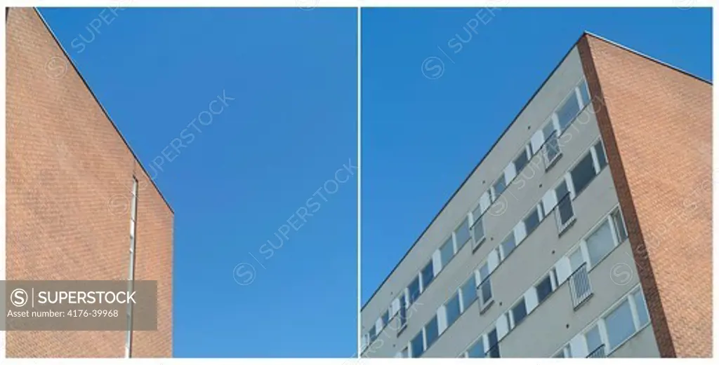 Vertical border between two buildings