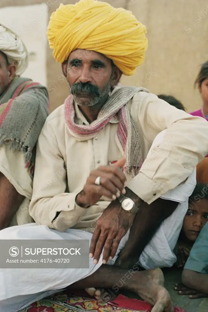 Farmer in a village in Rajastan India 1996