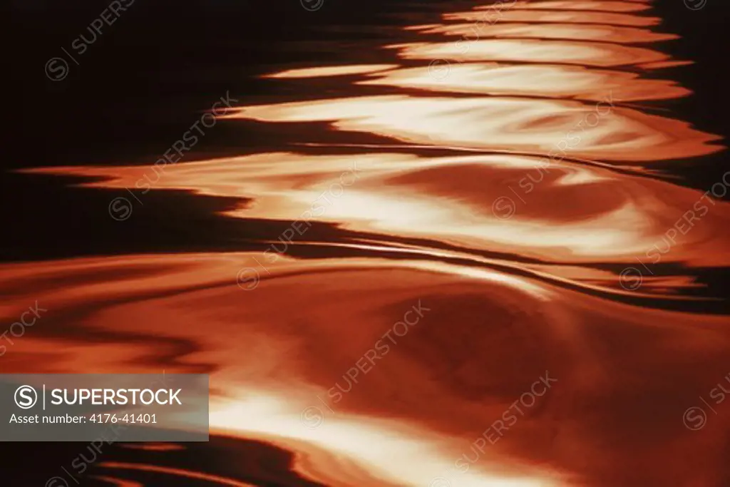 Light reflected on waves