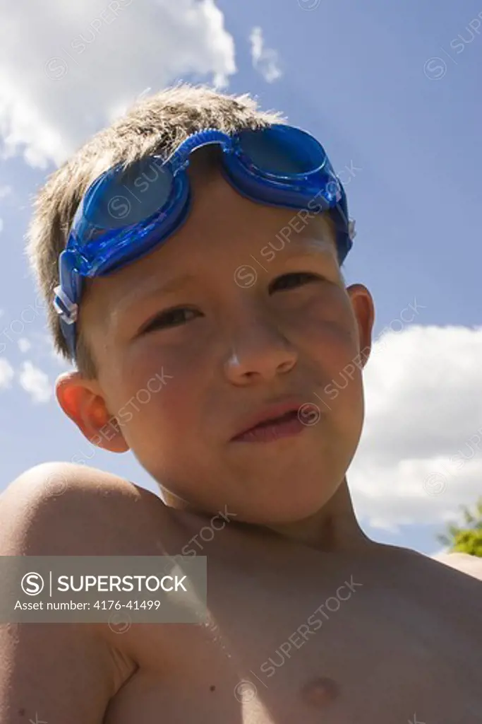 the boy swimmer