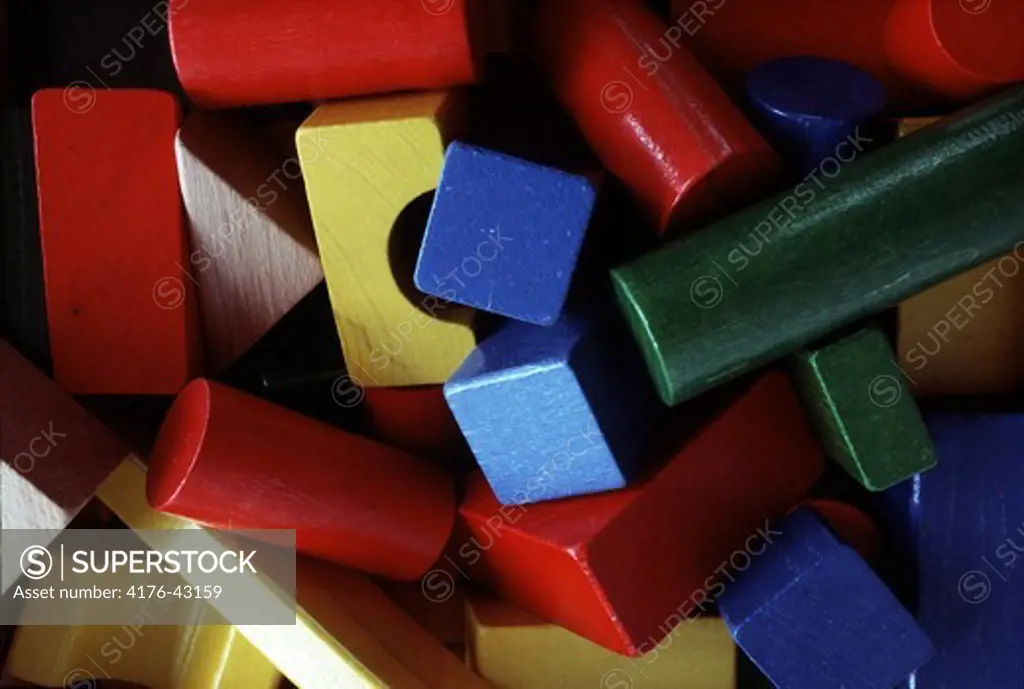 A heap of toy bricks