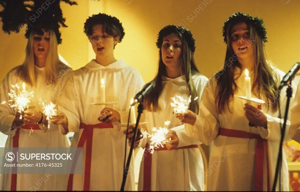 Santa Lucia celebration in December, Sweden