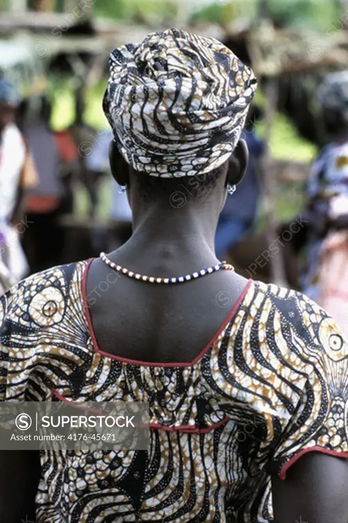 Woman at the market in Guinea-Bissau 1994