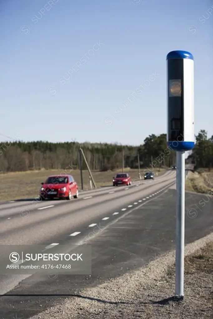 Speedcamera on a highway.