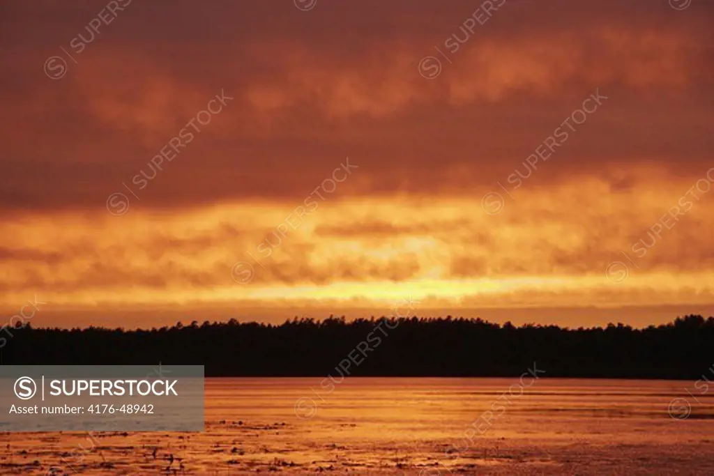 Sunset at Sottern. Uppland. Sweden