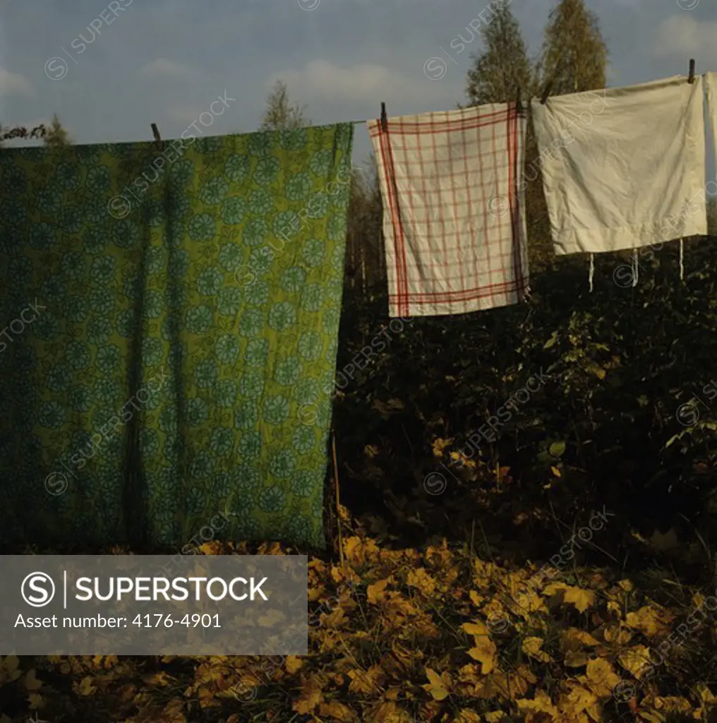 Laundry on a clothesline