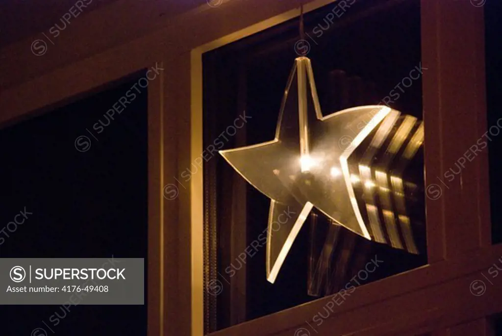 Christmas star in a window