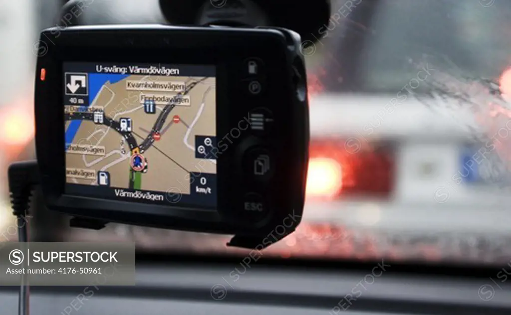 GPS in a car.