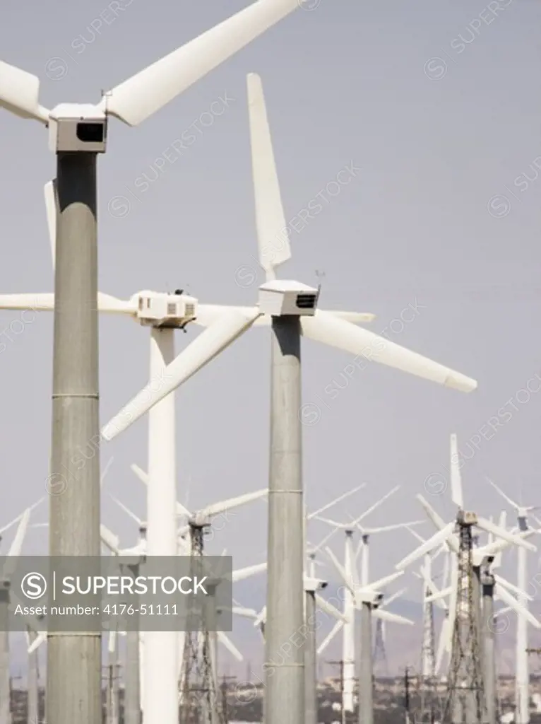 Windpower in Palm Springs.USA